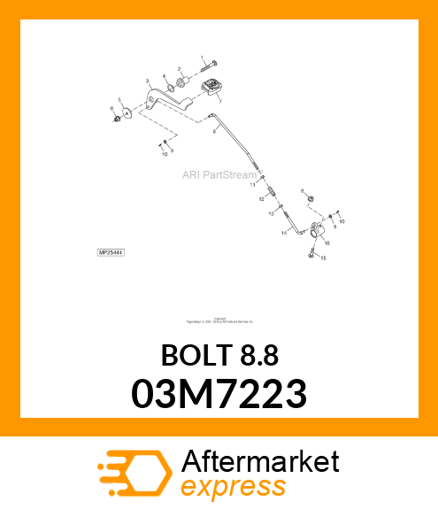 BOLT, RD HD SQ SHORT NECK, METRIC 03M7223