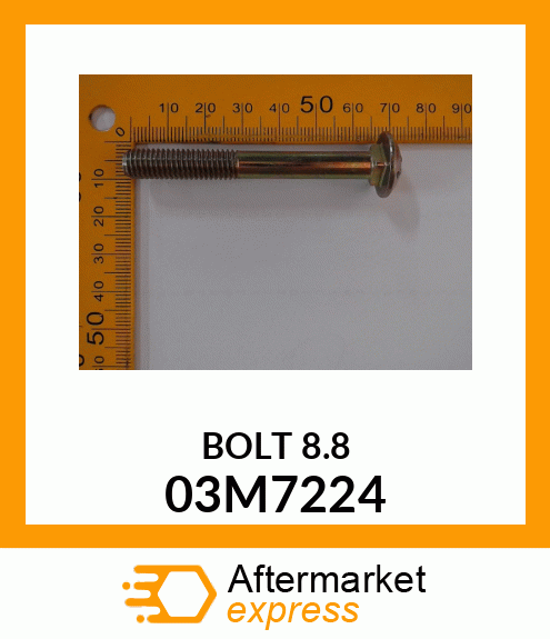 BOLT, RD HD SQ SHORT NECK, METRIC 03M7224