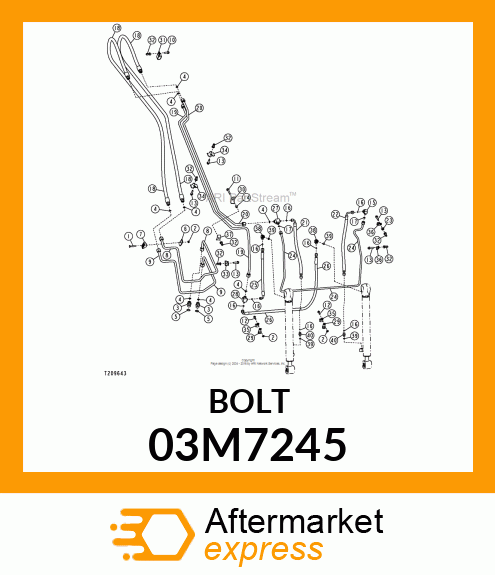 BOLT, RD HD SQ SHORT NECK, METRIC 03M7245