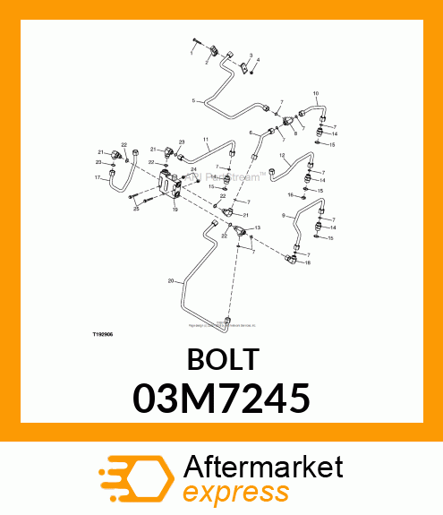 BOLT, RD HD SQ SHORT NECK, METRIC 03M7245