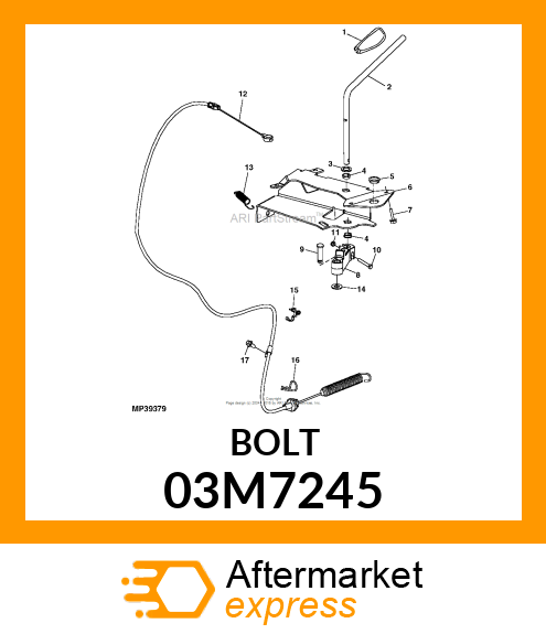 BOLT, RD HD SQ SHORT NECK, METRIC 03M7245