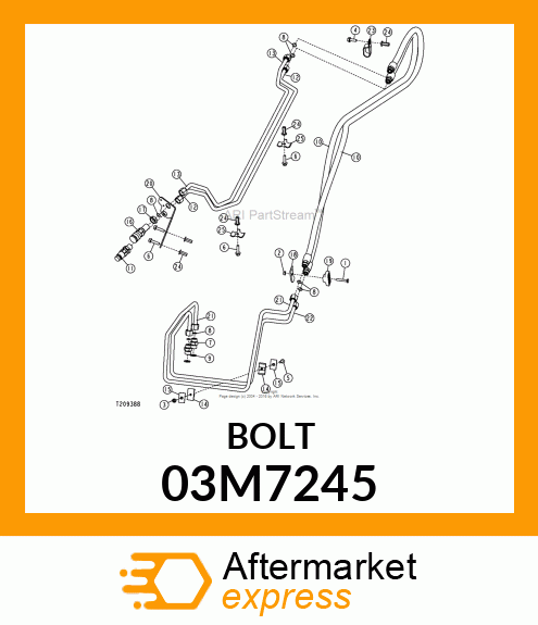 BOLT, RD HD SQ SHORT NECK, METRIC 03M7245