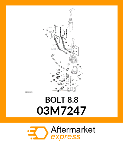 BOLT, RD HD SQ SHORT NECK, METRIC 03M7247