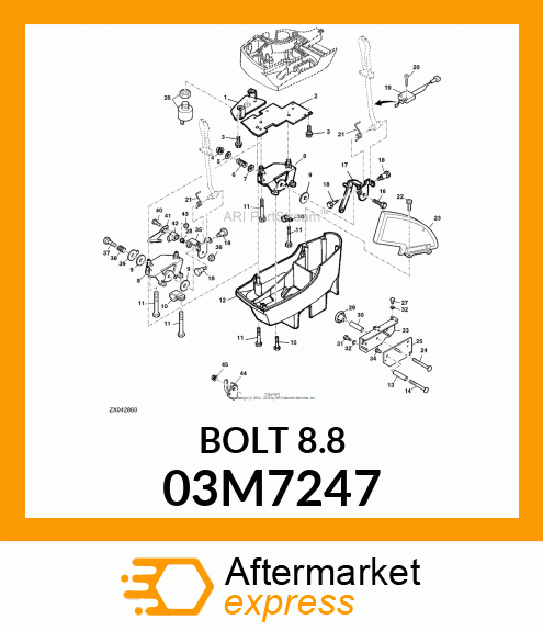 BOLT, RD HD SQ SHORT NECK, METRIC 03M7247