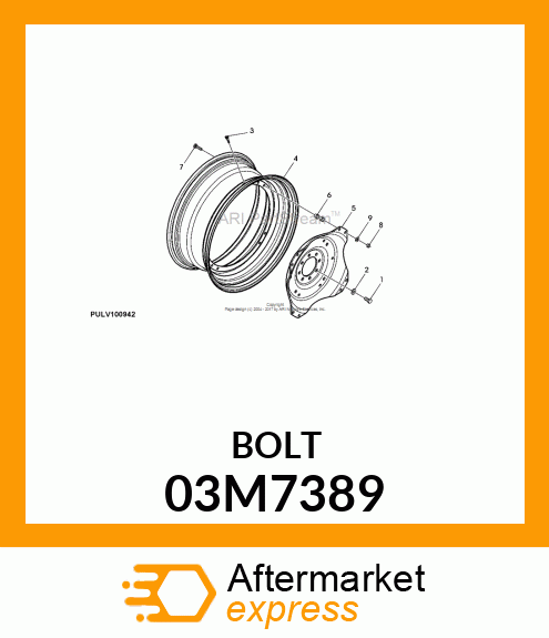 BOLT, RD HD SQ SHORT NECK, METRIC 03M7389