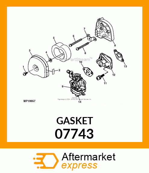 GASKET, CARBURETOR 07743