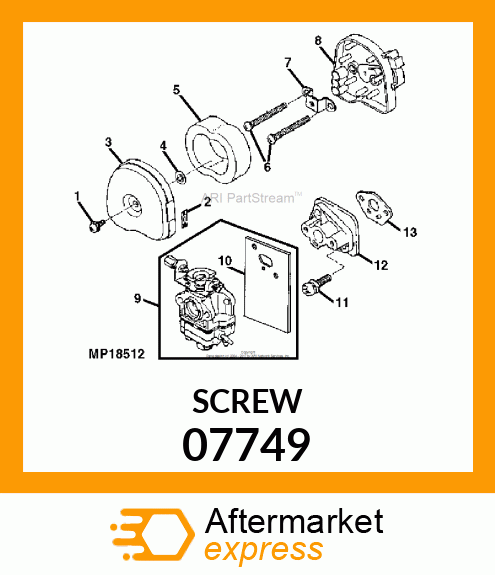 SCREW, M5X50 PHPNHD SEMS 07749