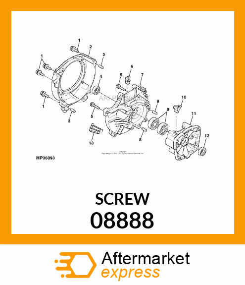 Screw With Washer - SCREW, M5X20 PHHHCS, SEMS, BLK 08888