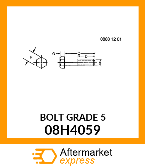 SCREW, HEX HEAD 08H4059