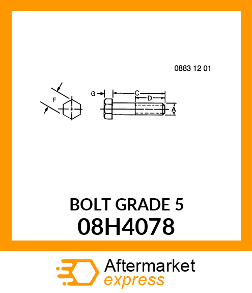 SCREW, HEX HEAD 08H4078