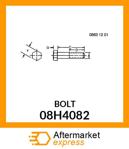 SCREW, HEX HEAD 08H4082