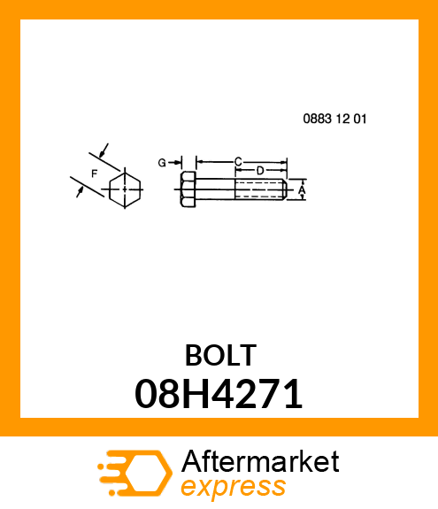 SCREW, HEX HEAD 08H4271