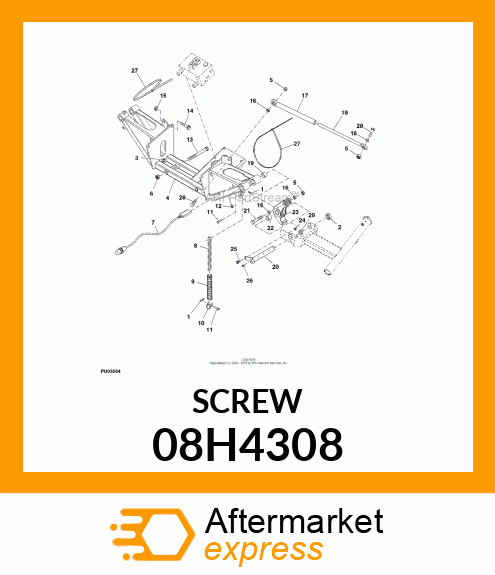 SCREW, HEX HEAD 08H4308