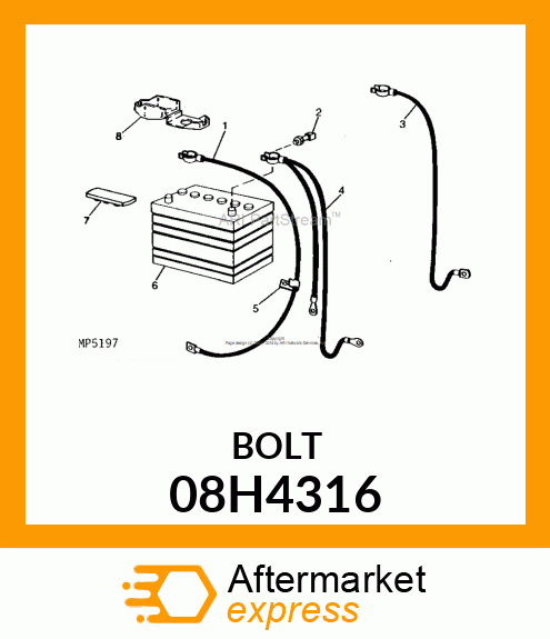 BOLT, SQUARE HEAD 08H4316