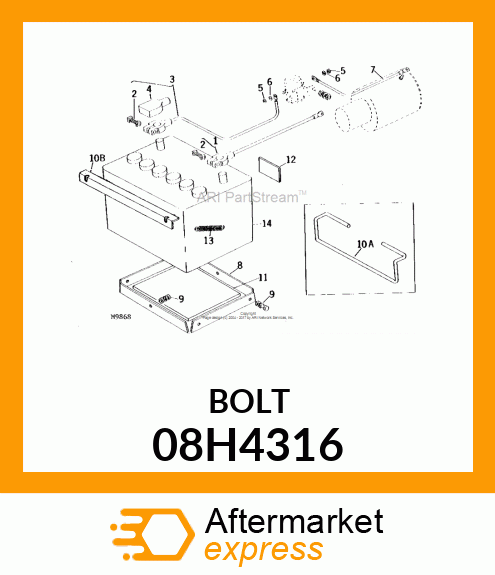 BOLT, SQUARE HEAD 08H4316