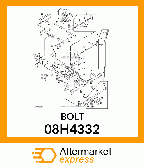 BOLT, SQUARE HEAD 08H4332