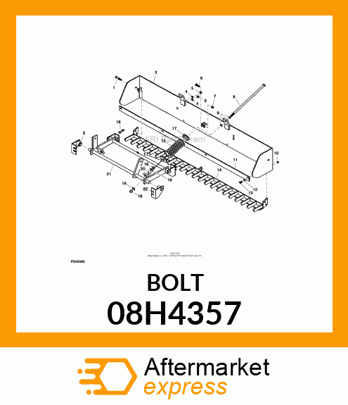 BOLT, SQUARE HEAD 08H4357