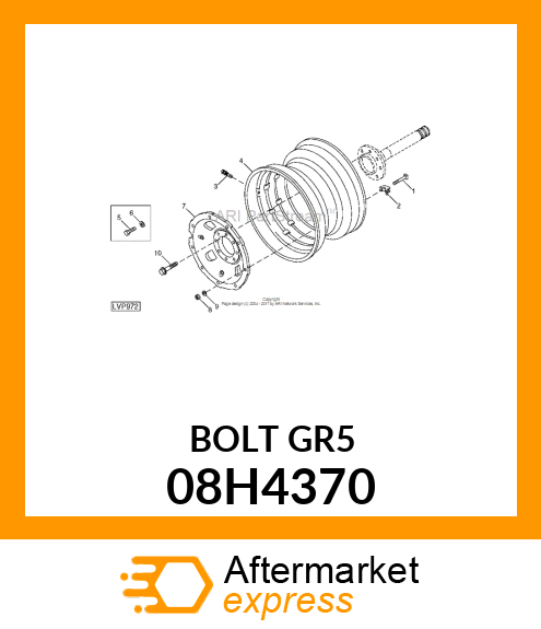 BOLT, SQUARE HEAD 08H4370