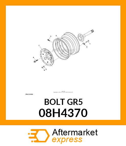 BOLT, SQUARE HEAD 08H4370