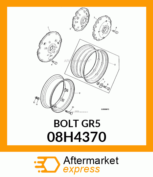 BOLT, SQUARE HEAD 08H4370