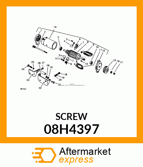 SCREW, HEX HEAD 08H4397