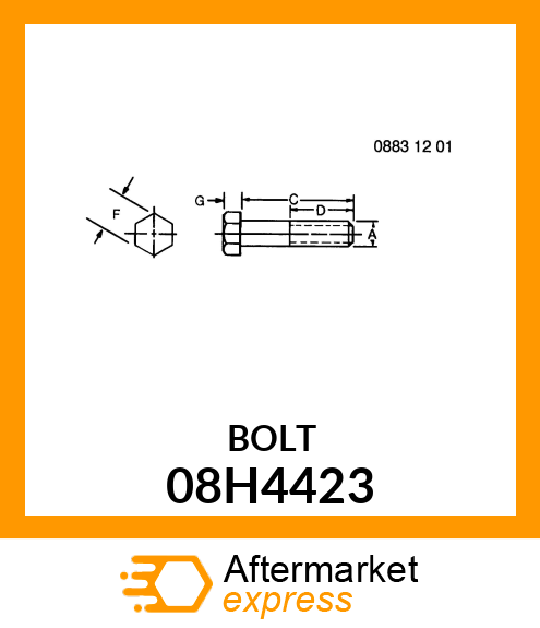 SCREW, HEX HEAD 08H4423