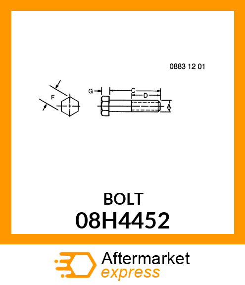 SCREW, HEX HEAD 08H4452