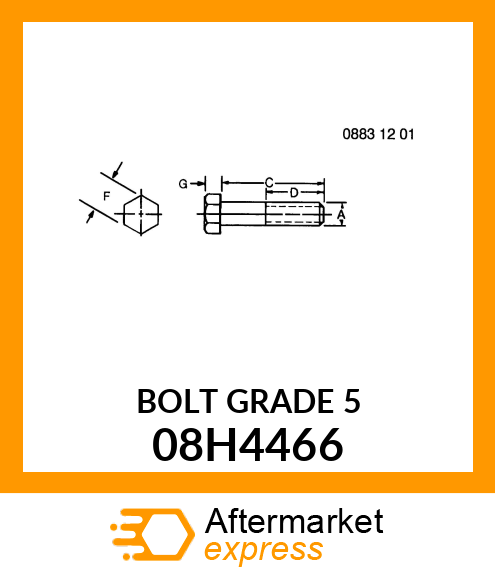 SCREW, HEX HEAD 08H4466