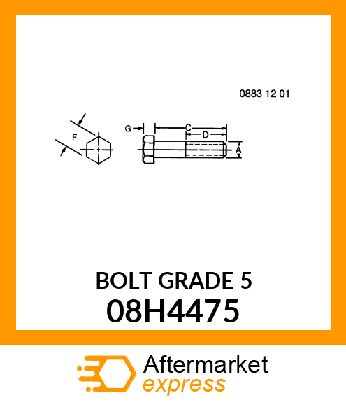 SCREW, HEX HEAD 08H4475