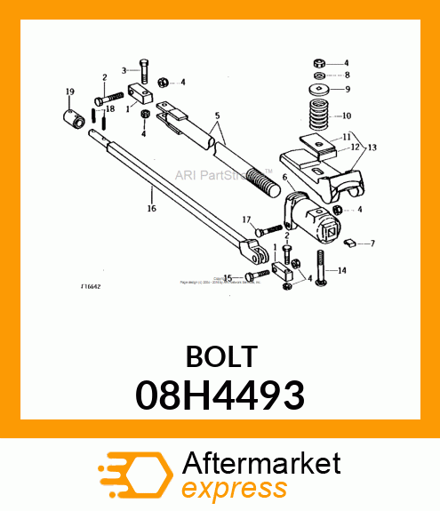 BOLT, SQUARE HEAD 08H4493