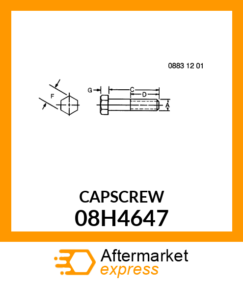 SCREW, HEX HEAD 08H4647