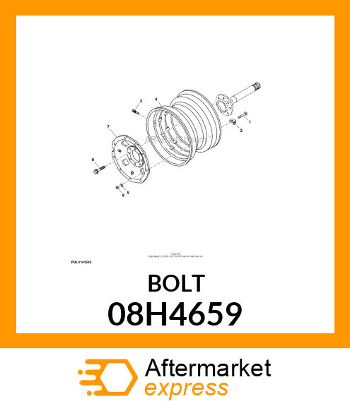 BOLT, SQUARE HEAD 08H4659