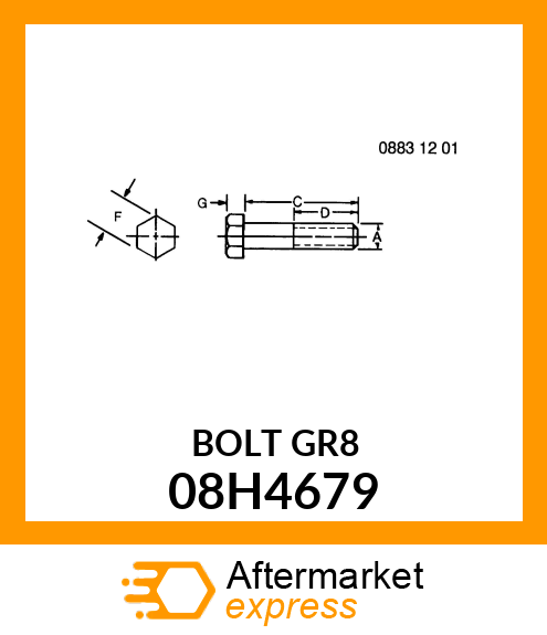 SCREW, HEX HEAD 08H4679