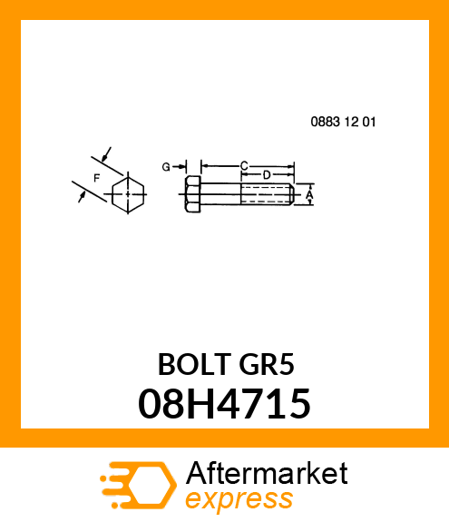 SCREW, HEX HEAD 08H4715