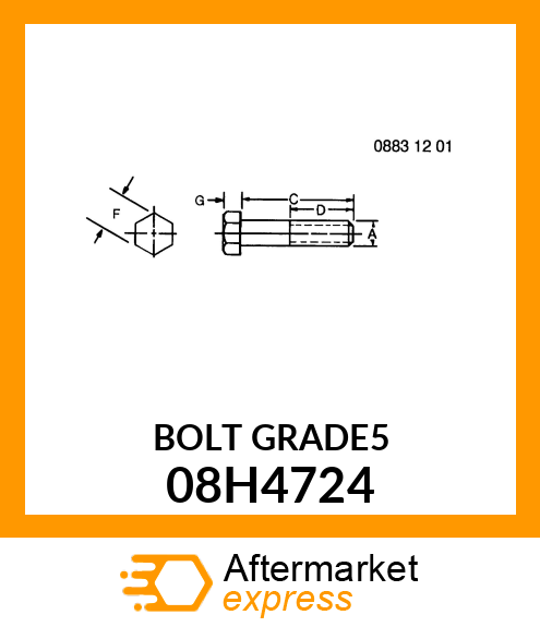 SCREW, HEX HEAD 08H4724