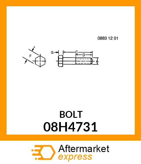 SCREW, HEX HEAD 08H4731