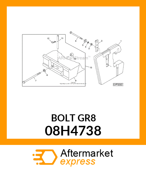 BOLT, HEX HEAD 08H4738