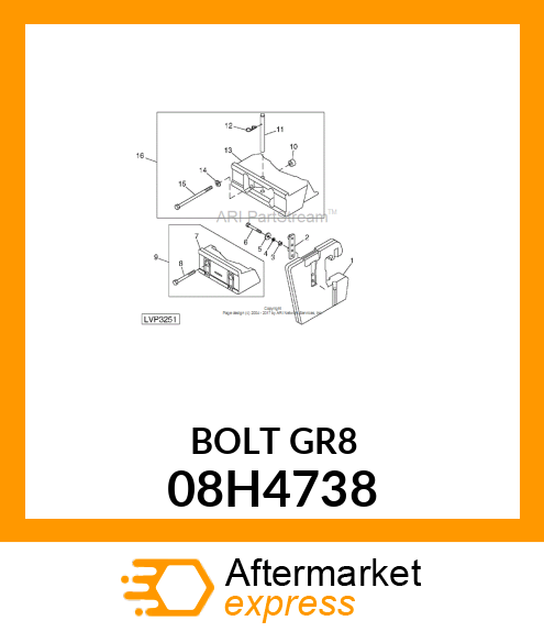 BOLT, HEX HEAD 08H4738