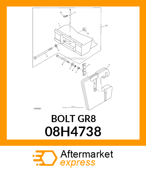 BOLT, HEX HEAD 08H4738