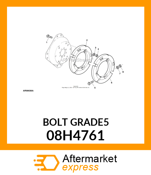 BOLT, SQUARE HEAD 08H4761