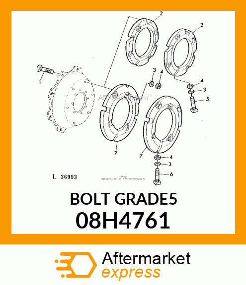 BOLT, SQUARE HEAD 08H4761