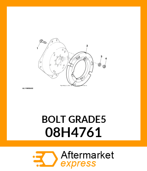 BOLT, SQUARE HEAD 08H4761