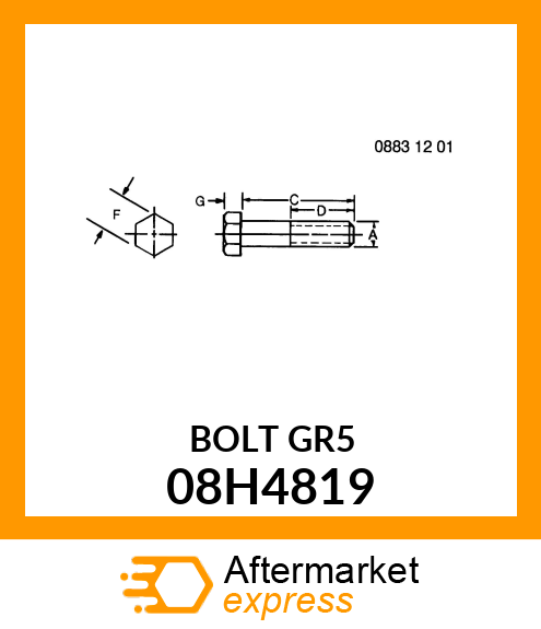 SCREW, HEX HEAD 08H4819