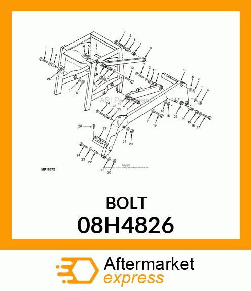 BOLT, HEX HEAD 08H4826