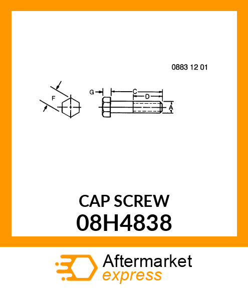 SCREW, HEX HEAD 08H4838