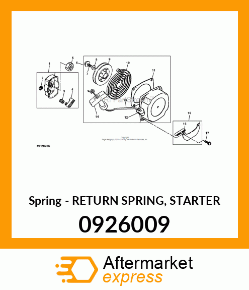 Spring - RETURN SPRING, STARTER 0926009