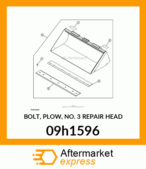 BOLT, PLOW, NO. 3 REPAIR HEAD 09h1596