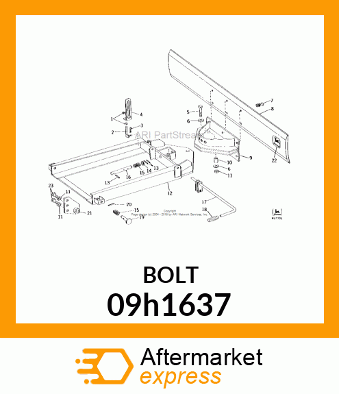 BOLT, PLOW, NO. 3 REPAIR HEAD 09h1637