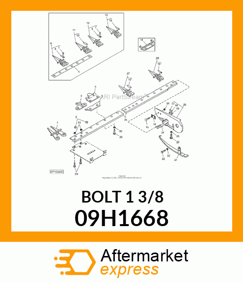 BOLT, PLOW, NO. 3 REGULAR HEAD 09H1668