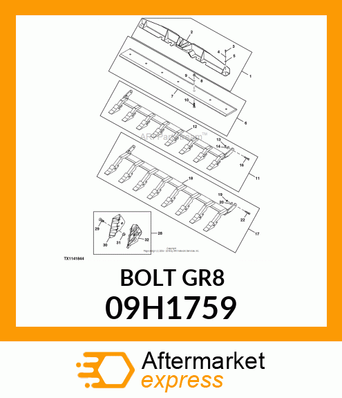 BOLT, PLOW, NO. 3 REGULAR HEAD 09H1759